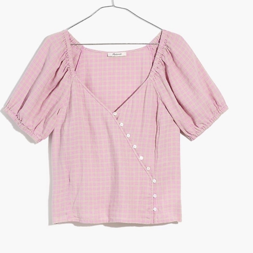 Madewell Pink Gingham Shirt XS